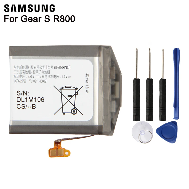 Samsung оригинальная замена Батарея EB-BR800ABU для Шестерни S4 SM-R810 SM-R800 SM-R805 46 мм SmartWatch Аутентичные телефон Батарея