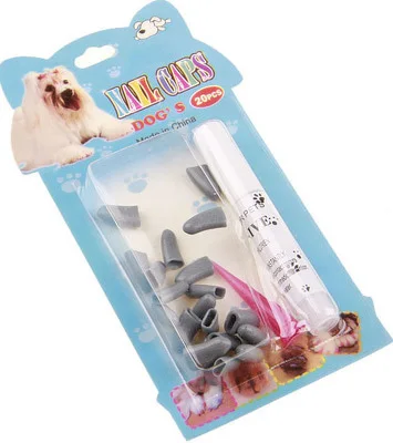 Carrywon 20 шт Мягкие колпачки для ногтей для домашних кошек кошачья лапа уход за когтями контроль красочные колпачки для ногтей большой размер для собак XS-XXL - Цвет: grey