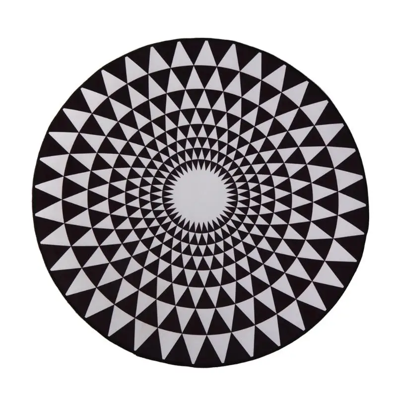 Polyester Fiber Round Rug Floor Mat Anti-slip Mat Carpet For Bedroom Living Room Use Nordic Simple 