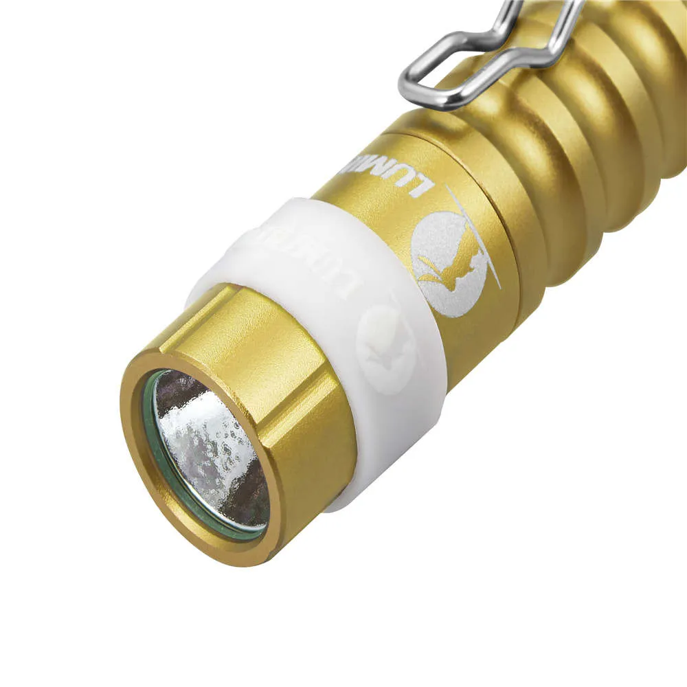 Люминесцентный мини-фонарик с поверхностью в виде червя AAA 110 люмен брелок фонарик с зажимом Cree светодиодный карманный фонарь для инструментов