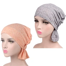Женский тюрбан шапочка химиотерапия Рак головной шарф шляпа Бандана Платок с оборками шляпа