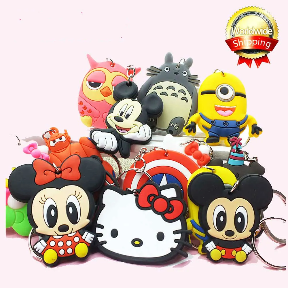 

Amine Christmas Anime Cartoon Keychain Children Bag Key Chains Phone Straps Marvel Owl KT Pendants Charms Model Keyring