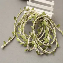 5M Natural Jute Burlap Twine String With Leaf Wedding Decoration DIY Centerpieces Rustic Party Decor 5M Natural Jute Burlap Twine String With Leaf Wedding Decoration DIY Centerpieces Rustic Party Decor