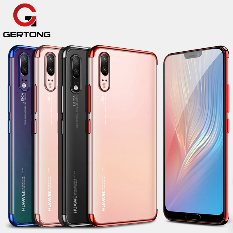 

GerTong Clear Transparent Plating Cover For Huawei Nova2i Mate10 P8 P9 P10 Lite P20 Soft Silicon Case For Honor 10 9 8Lite 9i 7X