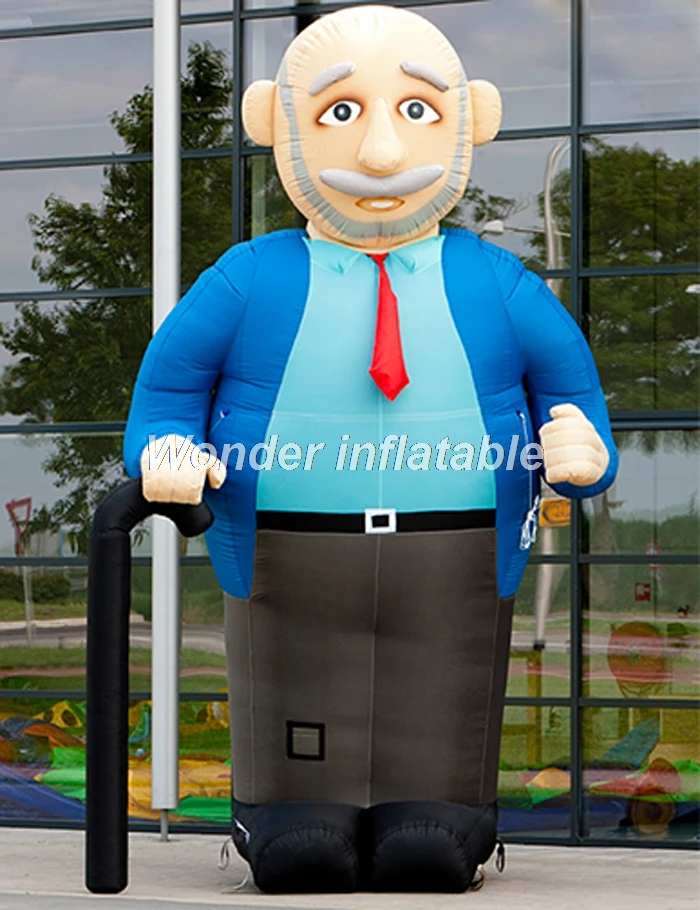 US $450.00 Customized 3m high inflatable Abraham model giant holland cartoons inflatable old man for advertising