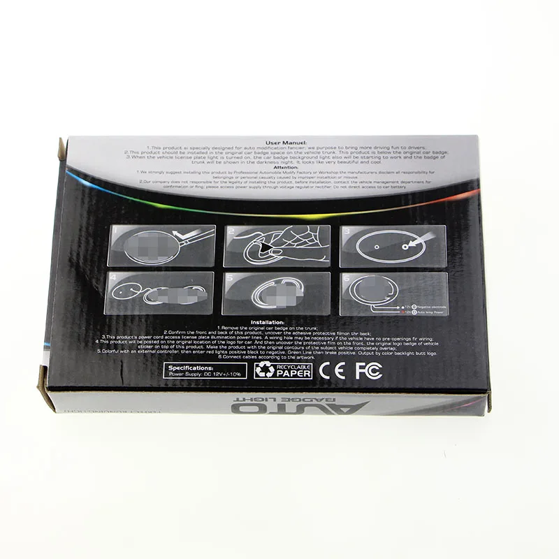 Price AEING 12V Car Styling Emblem Sticker 5D EL Cold Light Decal Logo Badge Tail parking Lamp For Toyota VW Mazda Audi Hyundai