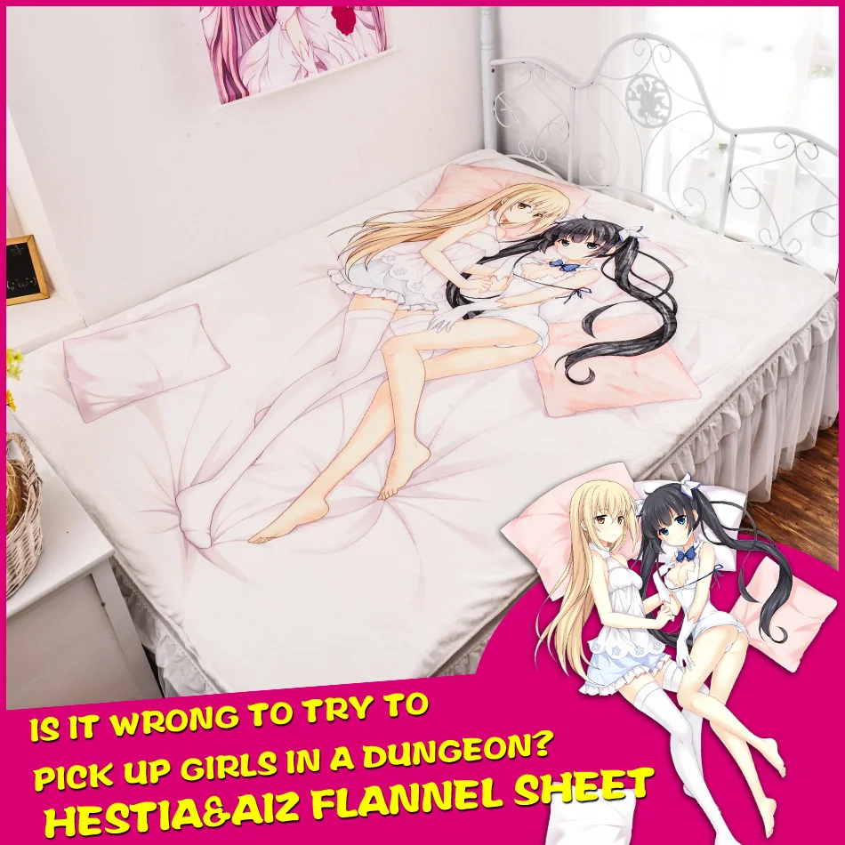 Японское аниме Hestia постельное белье Простыня Сексуальная простыня ковер манга 3d Встроенная пододеяльник одеяло фланелевый матрас