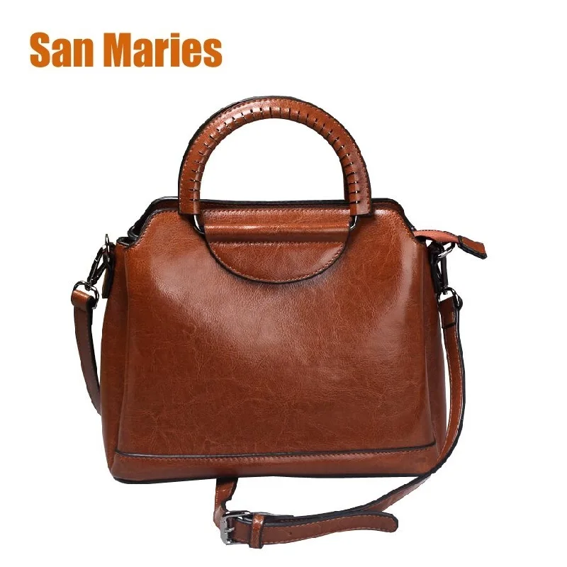 

San Maries Women Bags Luxury Handbags Women Bags Designer Female Genuine Leather Bag Handbags Women Brand Women Messenger Bag