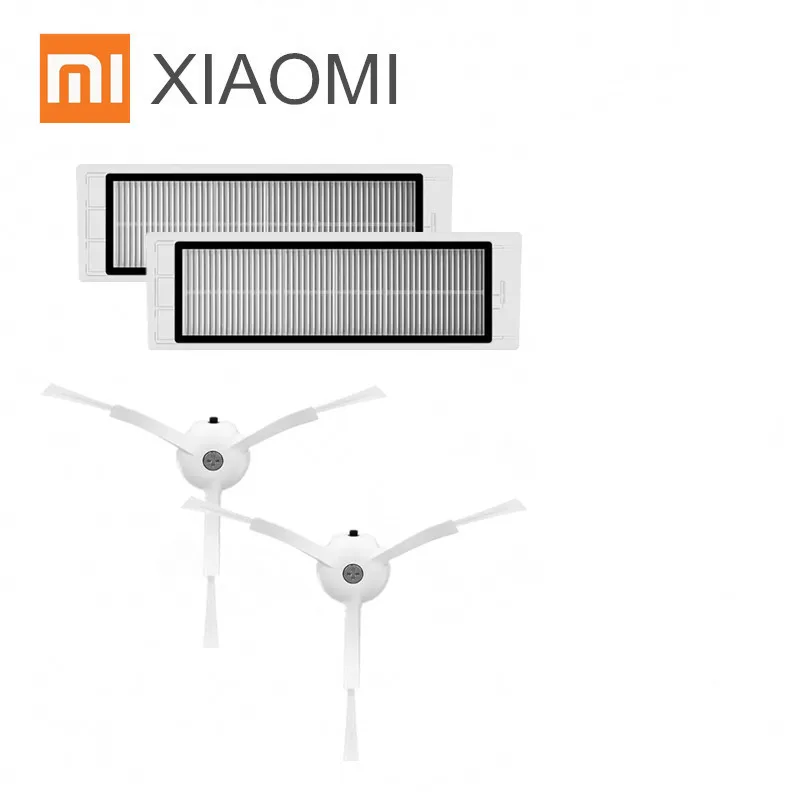 

4pcs/lot Suitable for Xiaomi Mi Robot Vacuum Cleaner parts side brush X2PC, HEPA filter X2PC