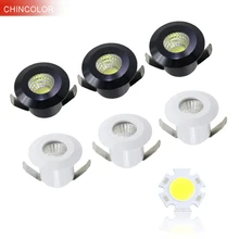 6 шт. Светодиодный точечный светильник, светодиодный потолочный светильник, 3 Вт, COB, мини Точечный светильник, лампа для шкафа, высокая мощность, со светодиодным драйвером, AC110V, 220 В, 40*30*27 мм, IQ
