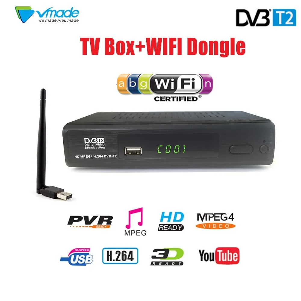 

Vmade FULL HD Digital TV MSTAR-MSD7T01 DVB-T2 M2+USB WIFI Tuner Receptor MPEG4 Terrestrial TV Receiver Set Top Box with wifi