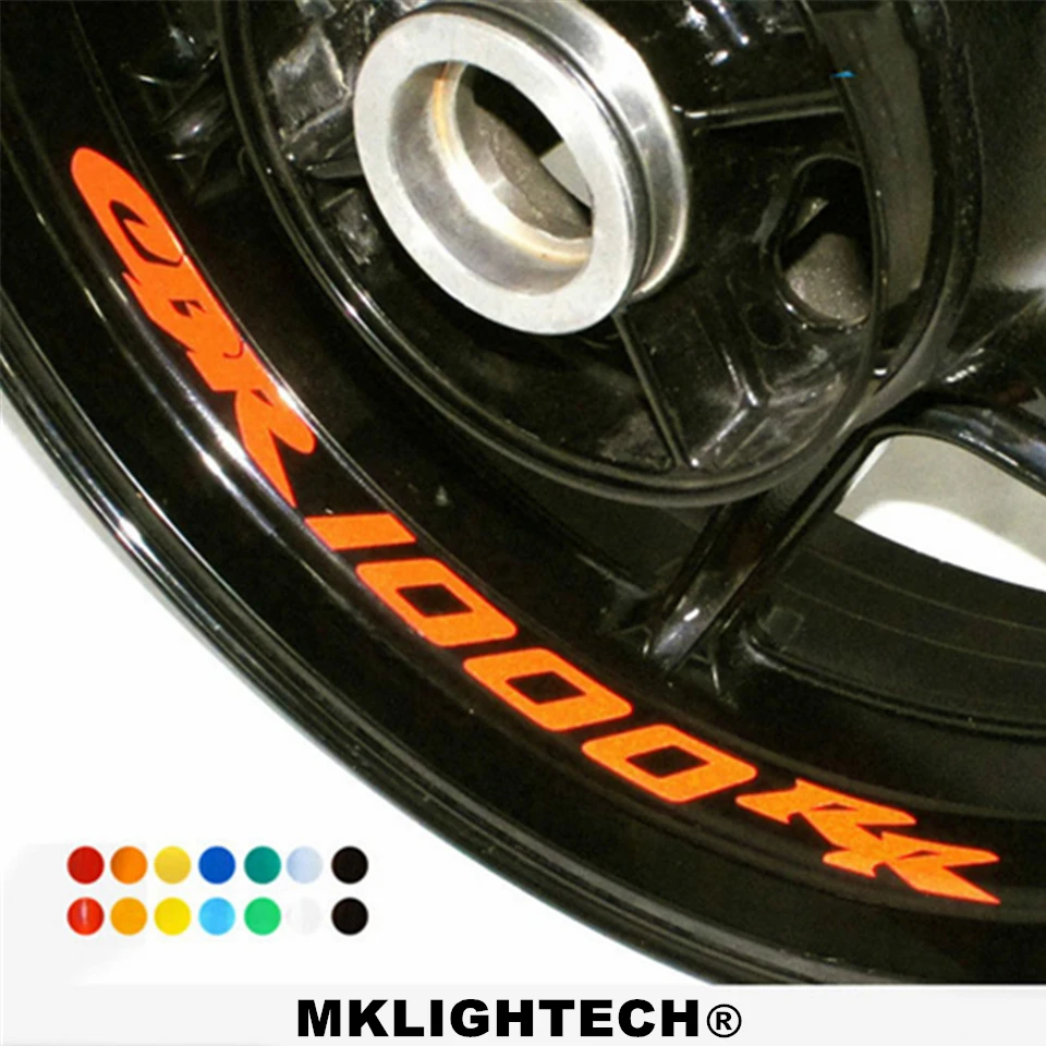 

k-sharp 8 X CUSTOM INNER RIM DECALS WHEEL Reflective STICKERS STRIPES FIT HONDA CBR 1000 RR