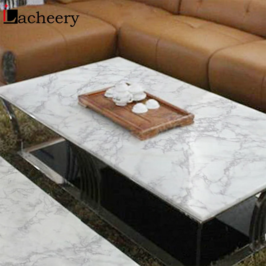 

New Waterproof PVC Marble Wallpaper Cozy Bedroom Modern Simple Living Room Kitchen Wall Stickers Bathroom Shiny Home Decor Film