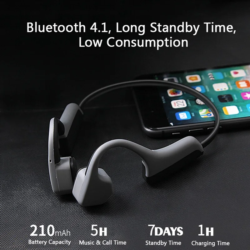 VTIN V8 Bone Conduction Wireless Bluetooth Earphone IPX5 Waterproof Outdoor Sport Headset with Microphone Handsfree Headsets     (35)