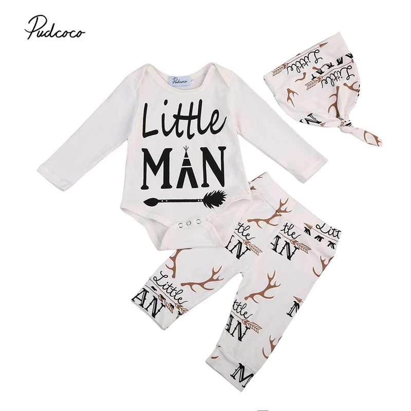 2017 autumn style baby boy clothing sets cotton long sleeve infant 3pcs