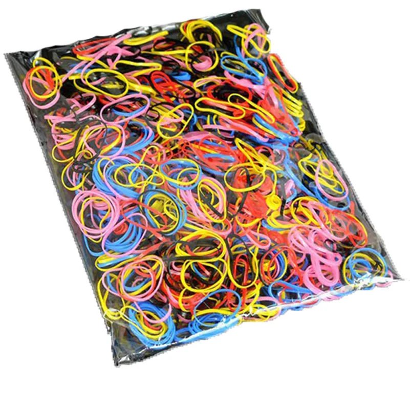 

100pcs/lots children baby girl elastic Ties Braids Plaits Rubber Hairband Rope Ponytail Holder Elastic Hair ring bands