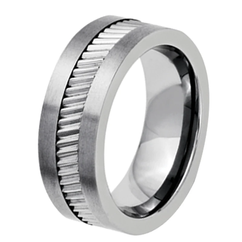 7mm mens silver healty titanium material wedding band ring with wheel gear center comfort fit us size 7 85 125 ti029r - Gear Wedding Ring 7mm mens silver healty titanium material wedding band ring with wheel gear center comfort fit us size 7 85 125 ti029r - Gear Wedding Ring