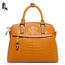 2015 New Women Genuine Leather Handbags Ladies Crocodile Leather Classic Shoulder bag Vintage Fashion Clutch Bolsos