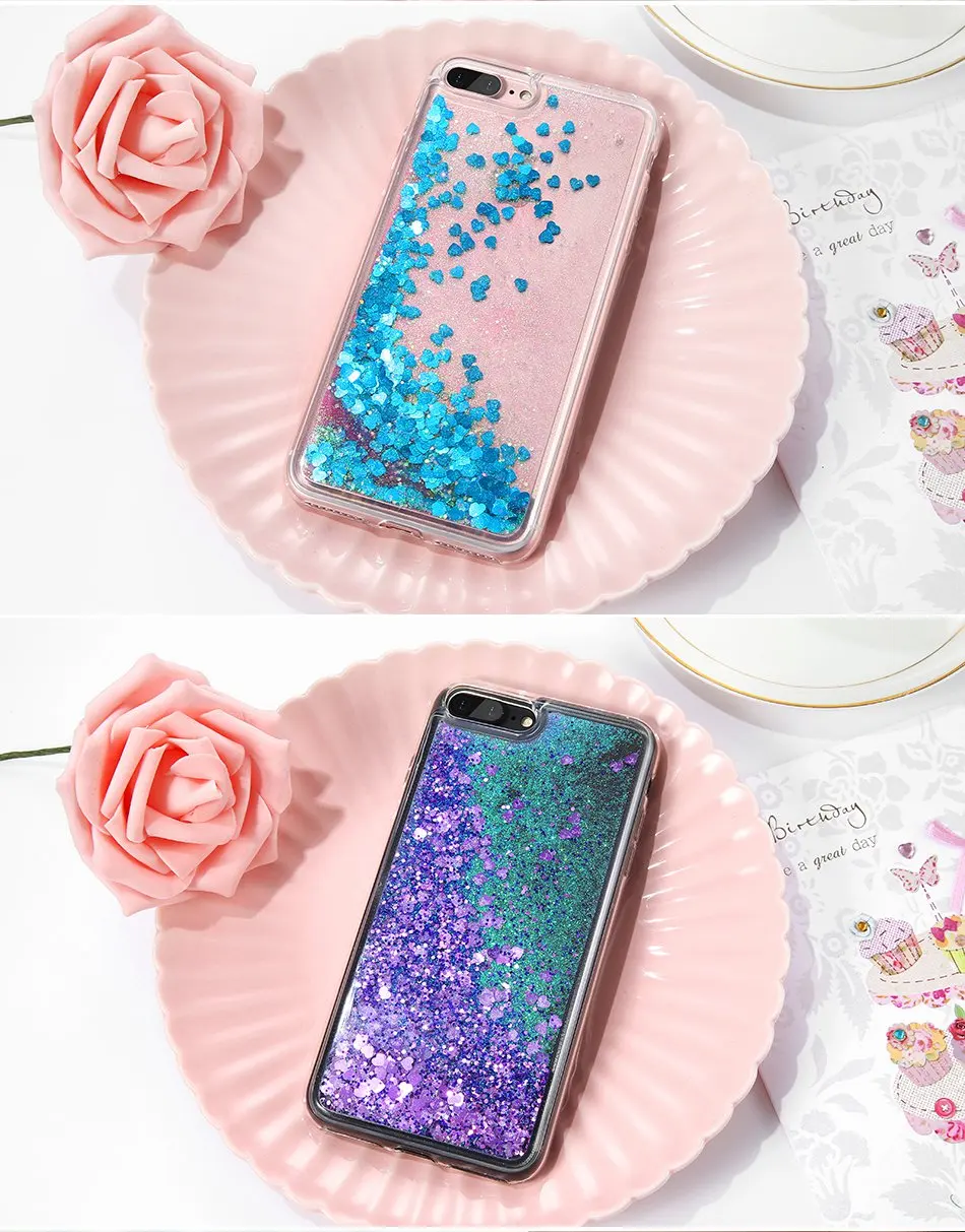 Glitter Quicksand Cover For iPhone 7 Plus For iPhone 6 6S Plus 5 5S SE Sequin Silicon Phone Cases (7)