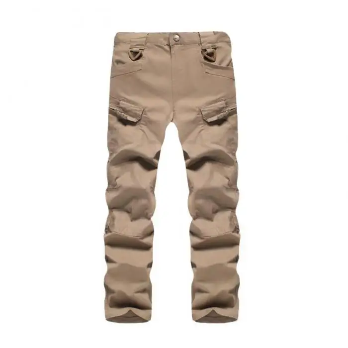 Calças Masculinas Sólida Tático Impermeável Multi-bolsos Compridas 19ing Cor 26 Calças de caminhadas