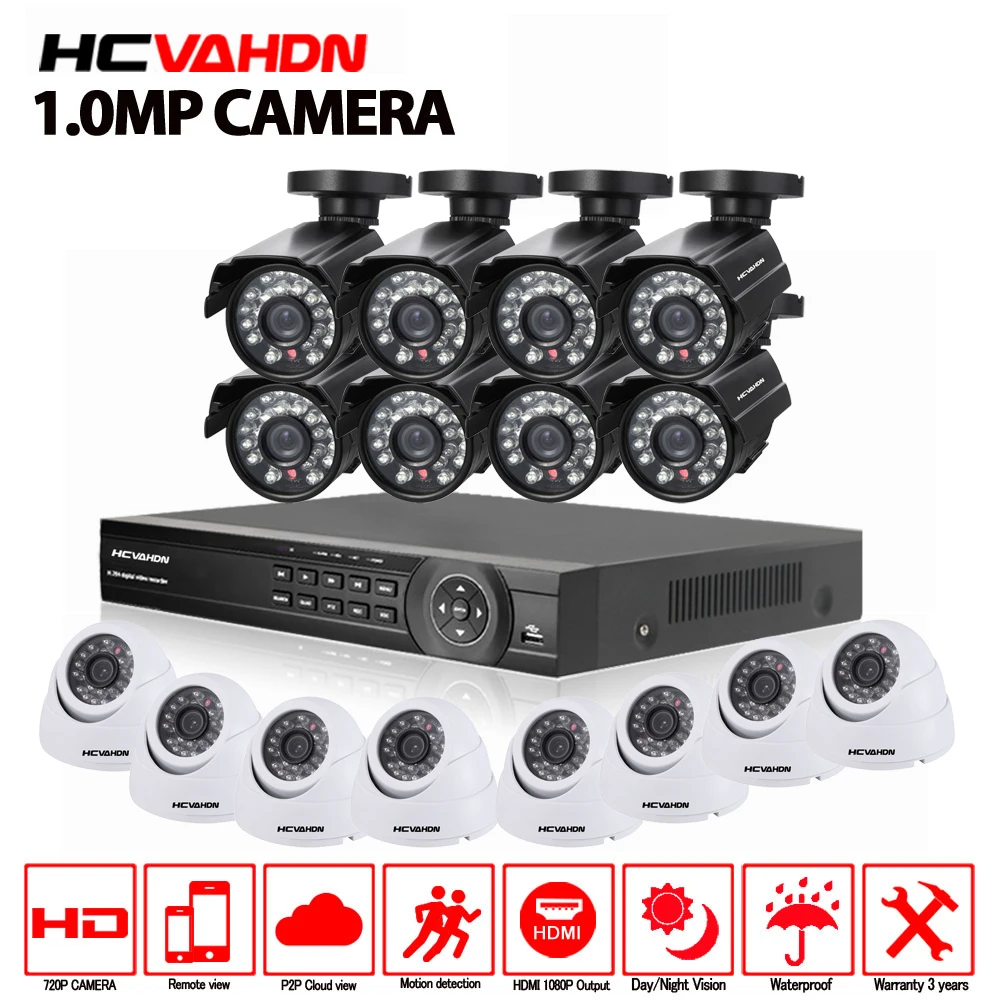 Buy CCTV System AHD 1080P Hybrid DVR 16CH Surveillance