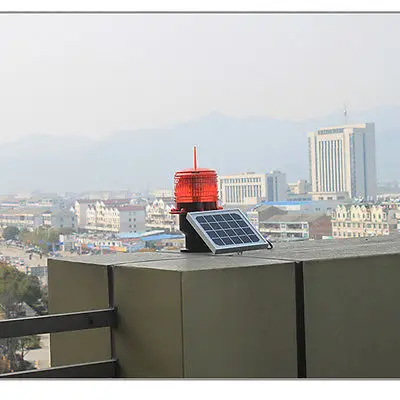 Красный Солнечный 4,8 V 630MA 3W светильник авиационный сигнальный светильник s навигационный Предупреждение льный светильник наружный светильник ing 29x16 см IP66 500 м до 1 км