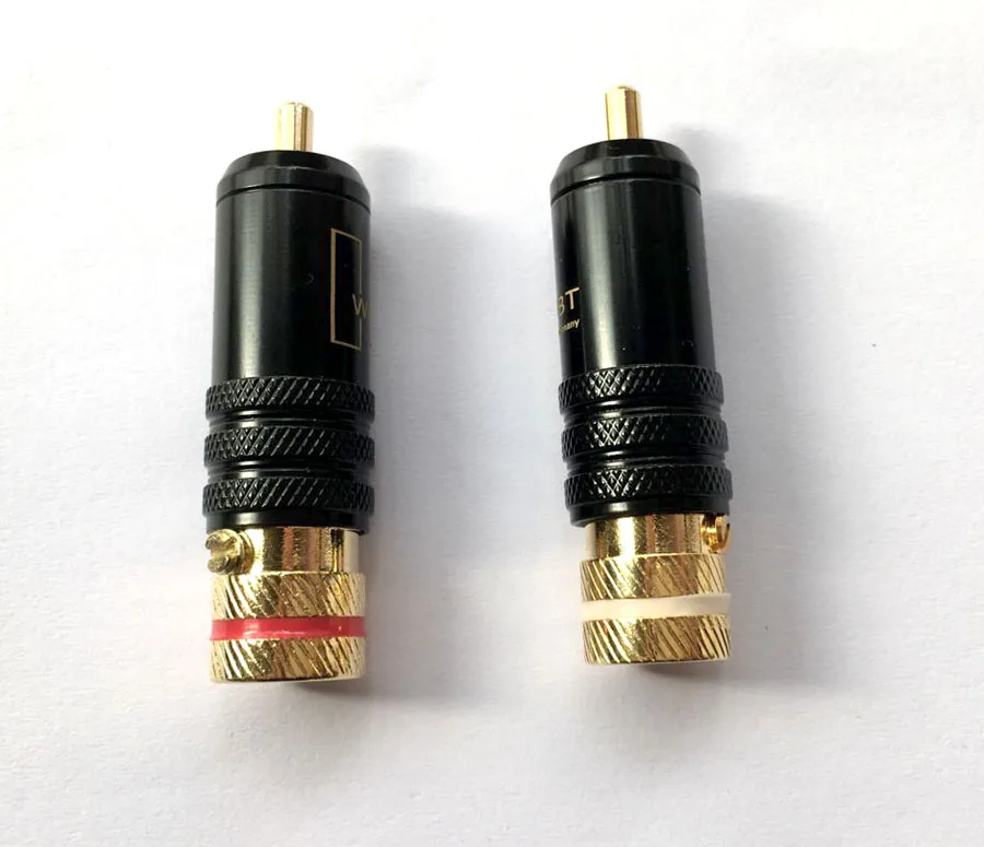 10pcs lot Copper high quality RCA Plug Screws Soldering Audio video