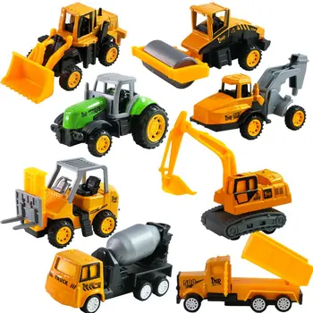 

Mini Alloy Equipped Return Engineering Car Model Tractor Toy Dump Truck Model Classic Toy Vehicles Mini Gift For Boys