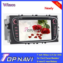 Promotional 7” double din Newest Wince 6.0 car dvd player with gps for Focus/Mondeo/S-max/C-max/Galaxy