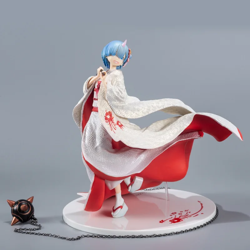 

Rem Re:Life in a different world from zero anime figrue action white kimono Ver. 29cm Halloween gift