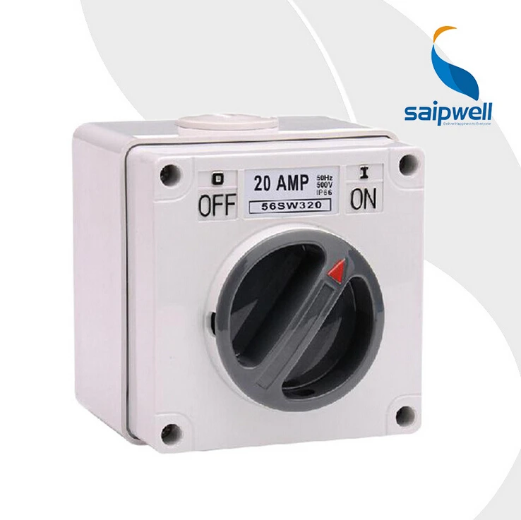 

Saipwell IP66 on off Switch Waterproof Rotary Switch (SP-56SW320)