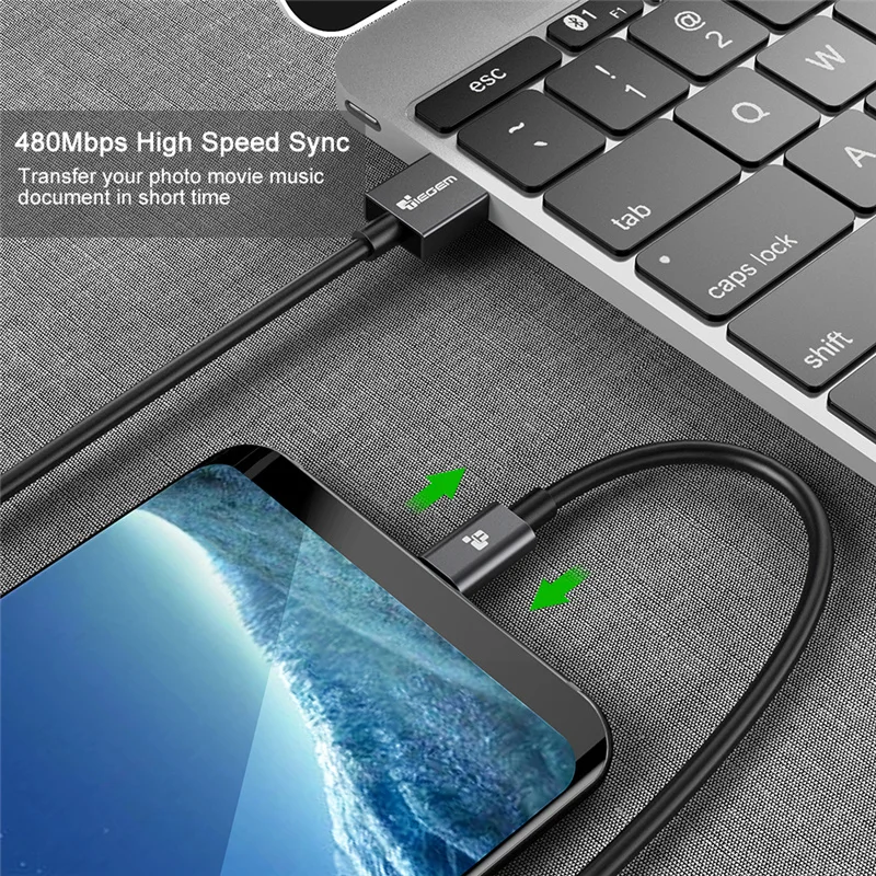 Tiegem Micro USB кабель 2A Быстрая зарядка для samsung Xiaomi планшет Android через usb шнур Microusb