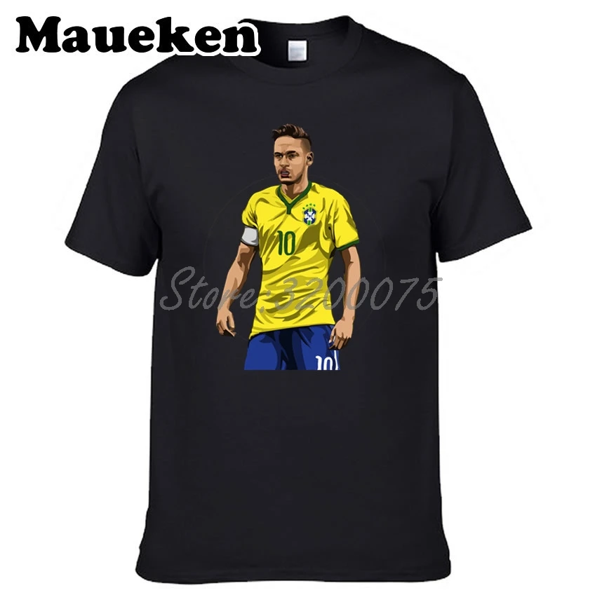 Мужская футболка с круглым вырезом Neymar JR 10 da Silva Santos Junior W17081003|t shirt men|t shirttees men |