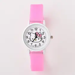2019 высокое качество студенческие спортивные часы детские часы для отдыха Аниме милый Кот силиконовый ремень Детские часы модные часы для