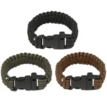Кемпинг Pulseras Открытый Отдых Спасательные Браслеты парашютный шнур для мужчин спасательный канат монохромный одинарная Веревка Регулируемый стальной бак