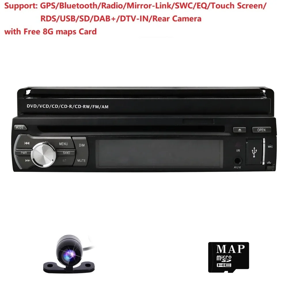 Top DAB 1 din radio car dvd player gps navigator tape recorder autoradio cassette player car radio steering wheel+car gps multimedia 2