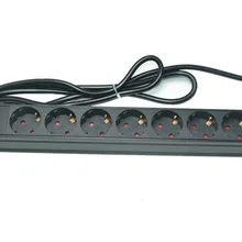 16A 4000W 1U Rackmount 8 Outlet PDU Блок Распределения Питания
