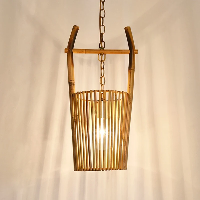 

The original Pendant Lights restaurant dining room garden teahouse handmade bamboo lamp art creative Pendant Lamps LU724209