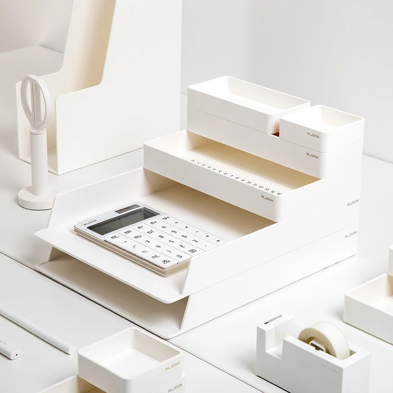 A Set Abs Desktop Office File Storage Box Document Trays Desk
