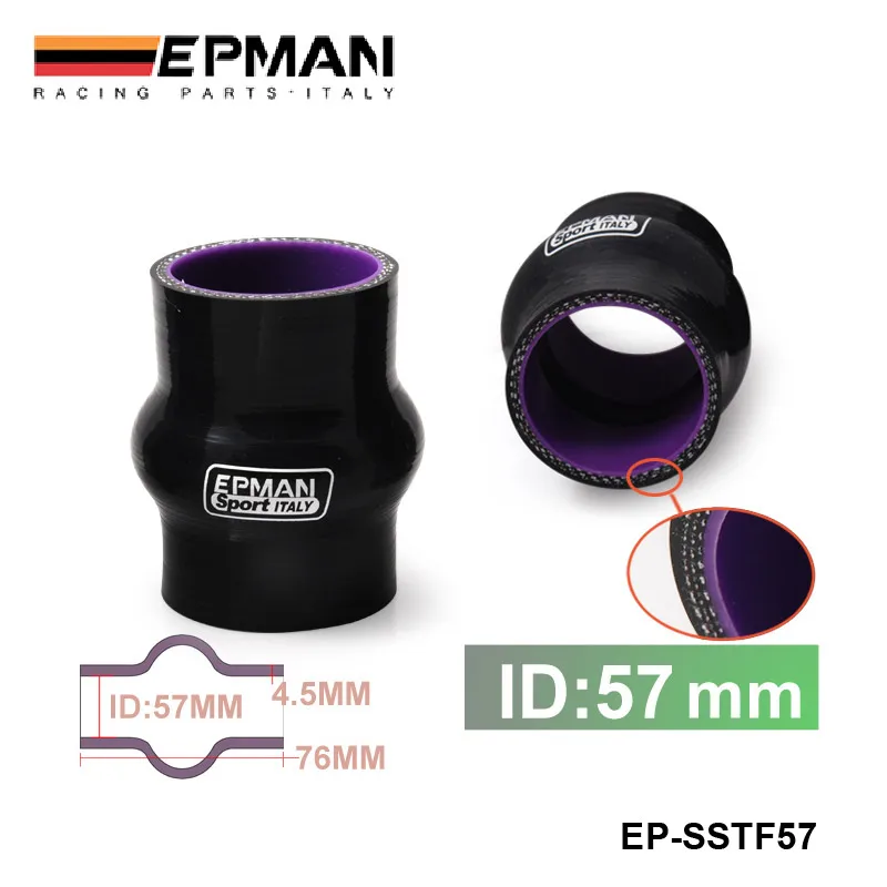 

Reinforced 2 1/4" (57mm) Silicone Hump Coupler Hose x 4" Length Black For VW GOLF GTI MK3 MK7 MK5 94-98 EP-SSTF57