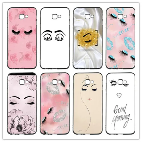 big eye eyelashes printed Soft TPU Mobile Phone Case Cover for For Samsung Galaxy J1 Mini J2 J3 J5 J7 2016 A3 A5 A7 | Мобильные