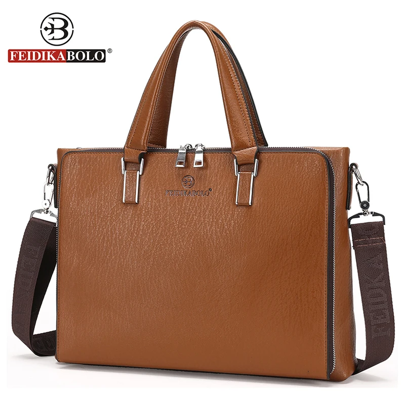

FEIDIKA BOLO Brand Bag Men Leather Briefcases Men Leather Laptop Bag Men Messenger Bags maletin hombre Business Man Briefcase