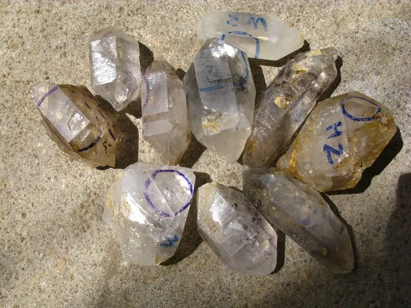 

11 NATURAL Have moving water Bubble Enhydro QUARTZ crystal specimen