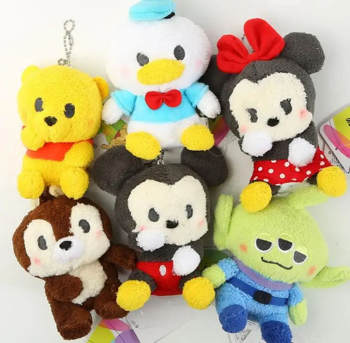 

Sample cartoon mickey squirrel duck plush pendant toy doll market plush keychain 11.5cm wj01