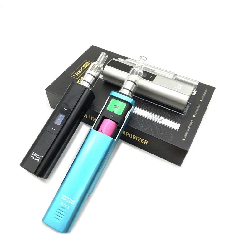 

2017 wax Vaporizer & Vax plus dry herb 3000mah battery OLED display TC electronic cigarette with water pipe smoking vape