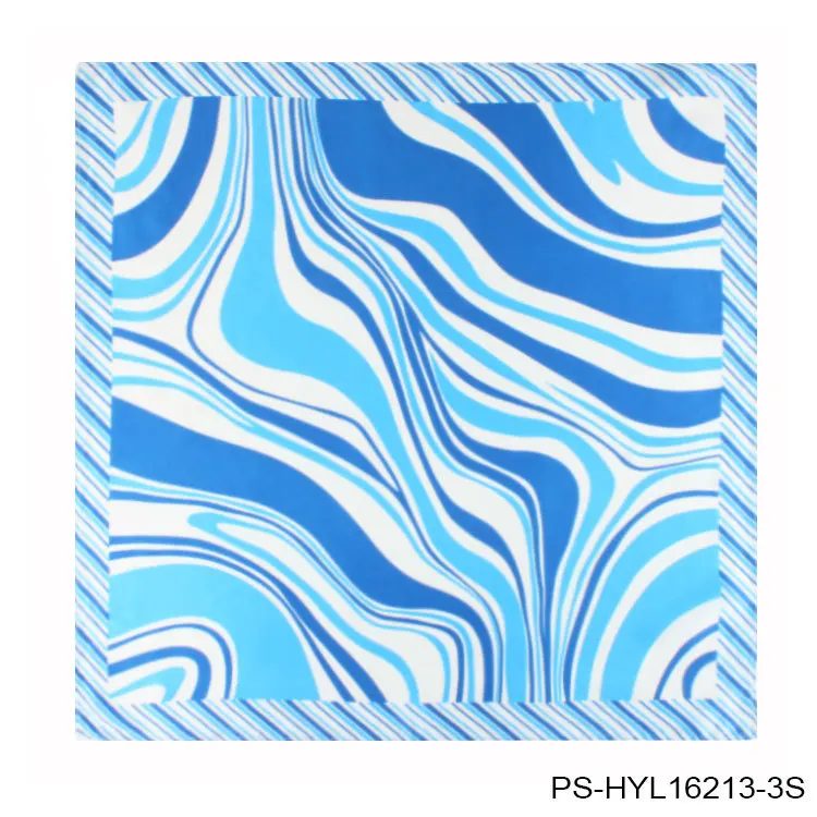 

2019 Designer 100% Natural SILK 53cm Fashion Luxury Satin Scarf Wraps Printed Elegant Women's Handkerchief Bandana Accessories