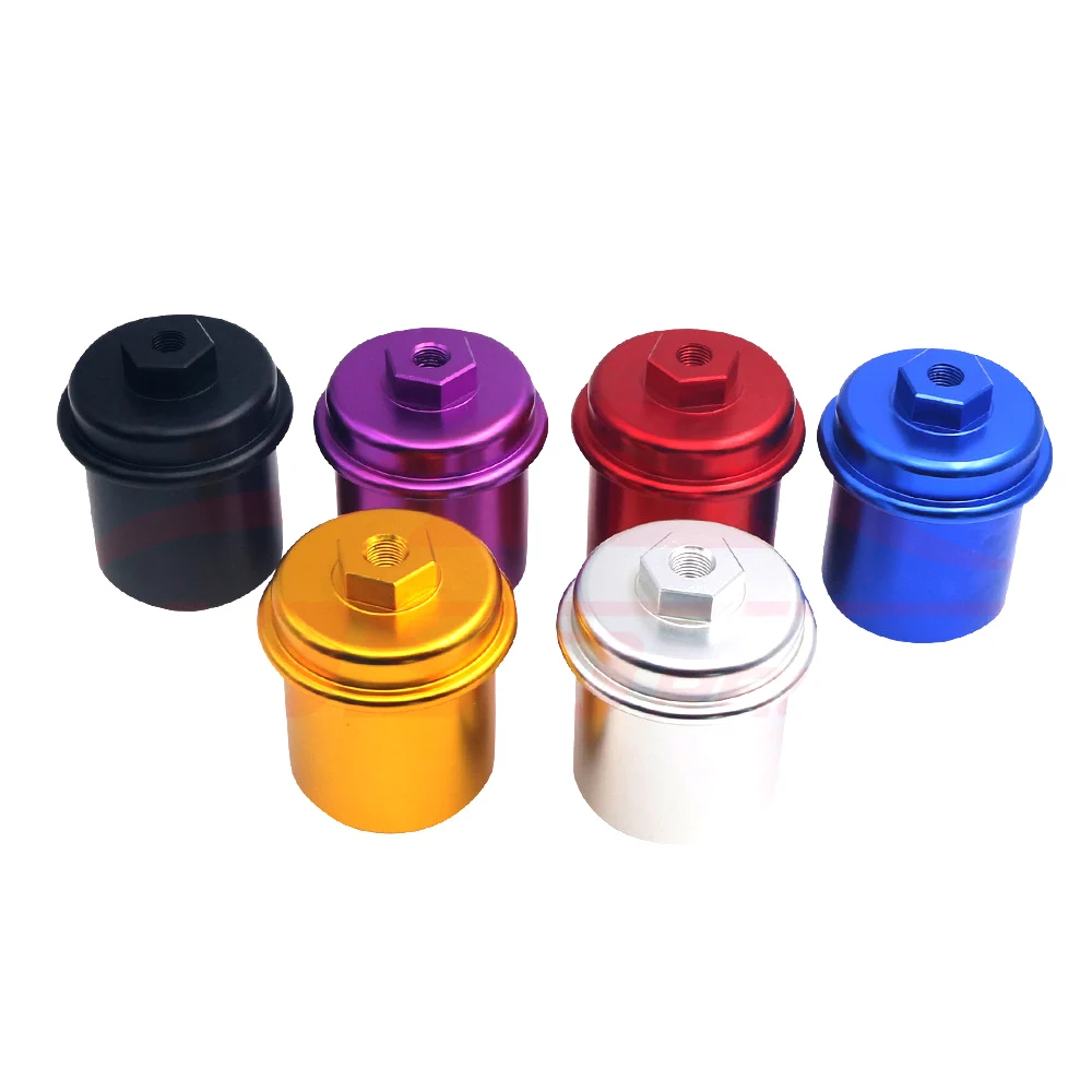 

Sport Universal Jdm Blue Red Black Aluminum High Flow Performance Fuel Filter Washable