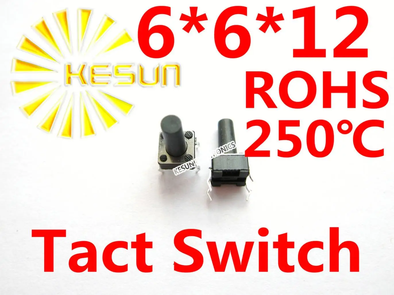 

1000PCS DIP 6X6X12MM Tactile Tact Push Button Micro Switch Momentary ROHS