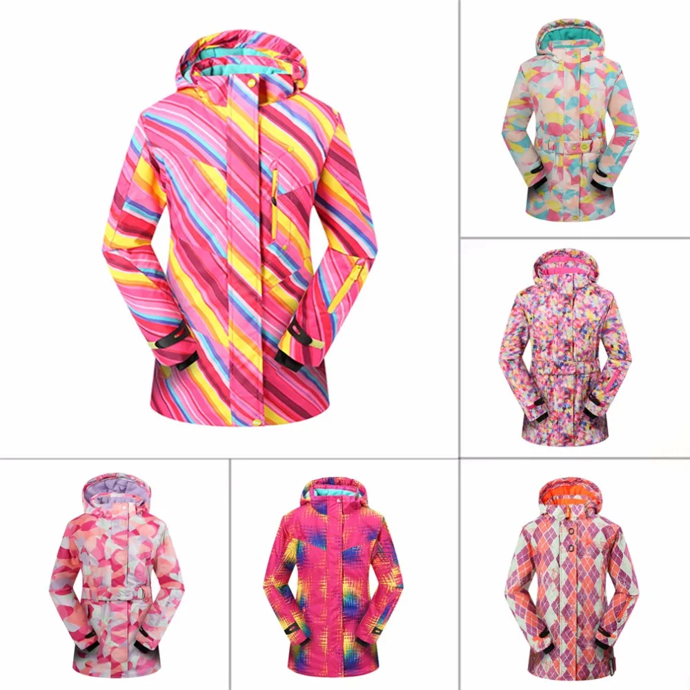 

2017 New Girls Youth Perrito Winter Ski Snowboard Beautiful Jacket Parka Coat girl Waterproof Windproof Snowboard Coat