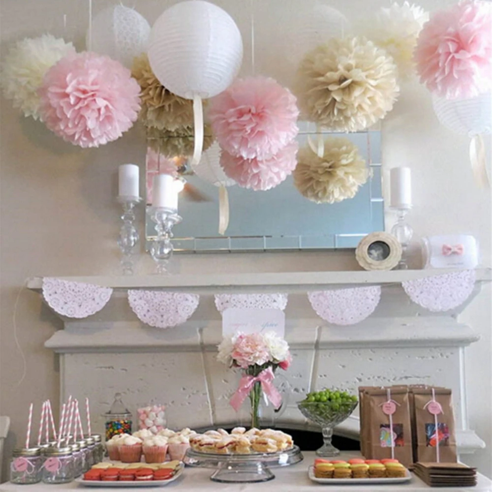 5pcs Lot 38cm Wedding Decorative Tissue Paper Pom Poms Flower